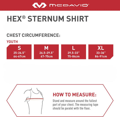 Youth Sports Chest Protector Compression Shirt (Hex Padded)